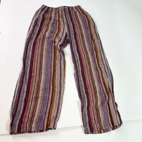 Eskandar Pant Set Womens Size 1 & 2 Multicolor Linen Striped Neiman Marcus - Picture 11 of 16
